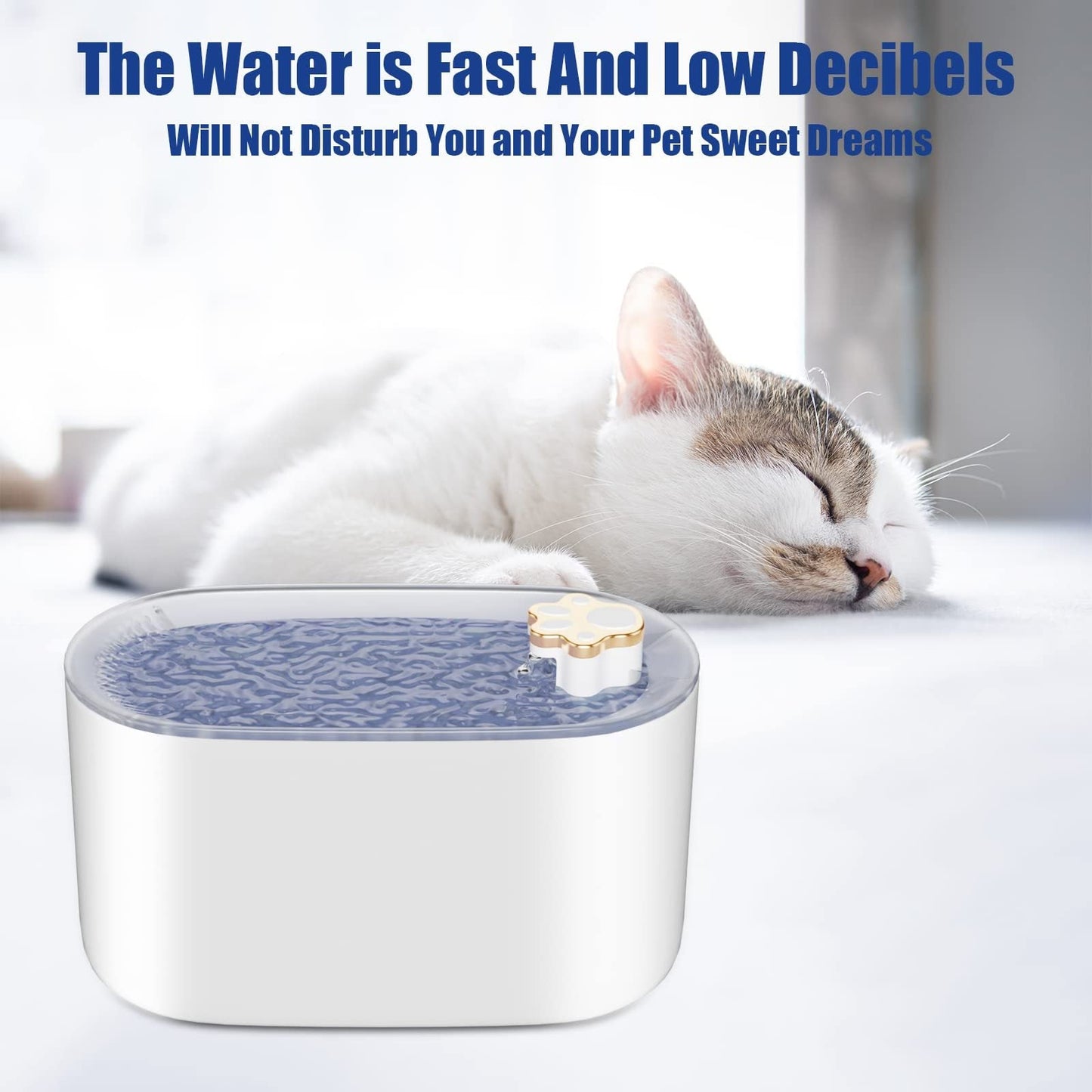 Fontaine à Eau Automatique 3L pour Chats et Chiens – Distributeur Ultra-Silencieux avec Filtre et Lumière LED