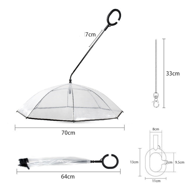 Parapluie Transparent Ajustable pour Animaux – Protection Élégante par Tous les Temps