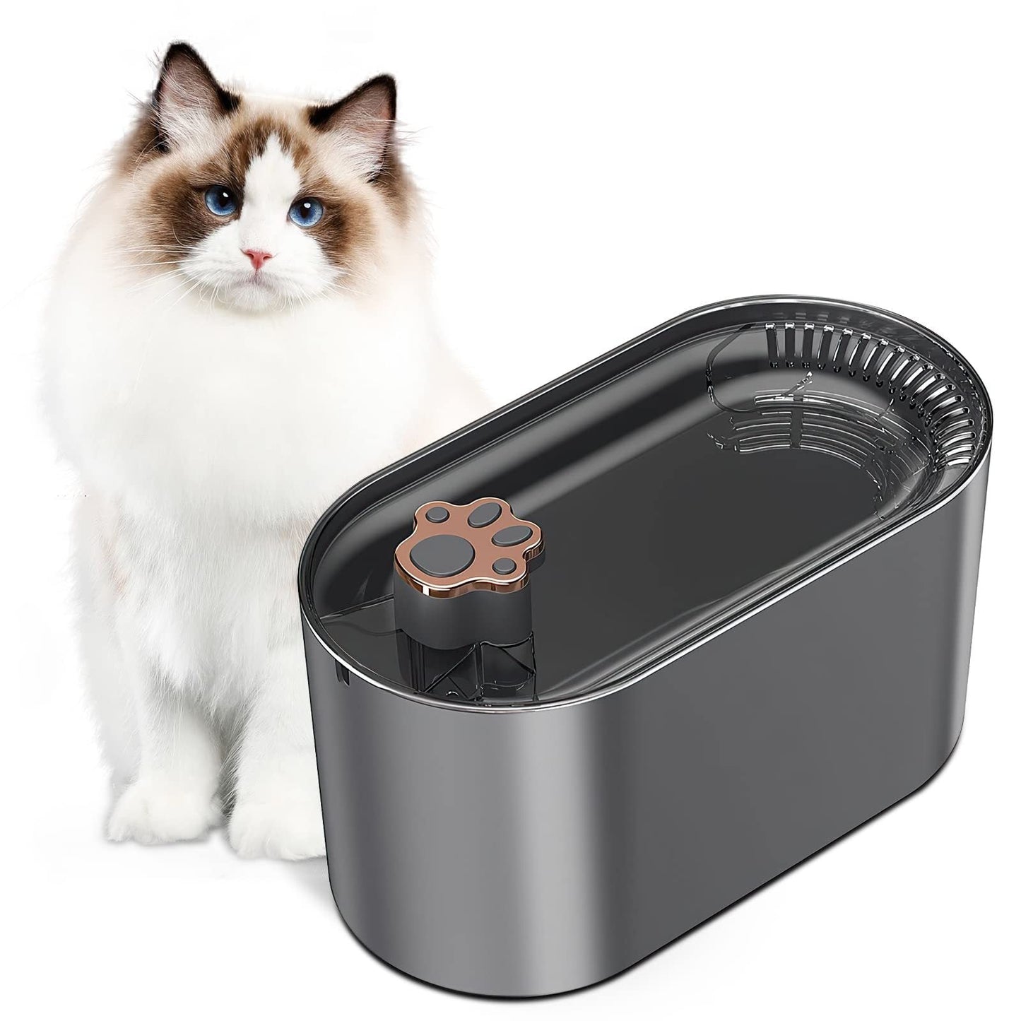 Fontaine à Eau Automatique 3L pour Chats et Chiens – Distributeur Ultra-Silencieux avec Filtre et Lumière LED