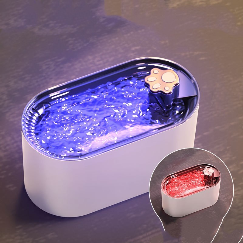 Fontaine à Eau Automatique 3L pour Chats et Chiens – Distributeur Ultra-Silencieux avec Filtre et Lumière LED