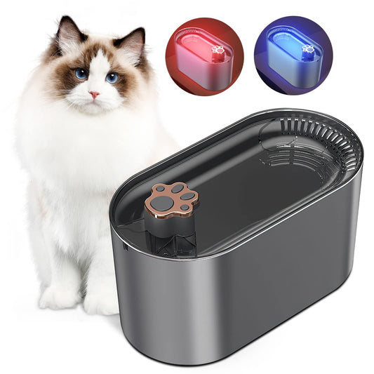 Fontaine à Eau Automatique 3L pour Chats et Chiens – Distributeur Ultra-Silencieux avec Filtre et Lumière LED